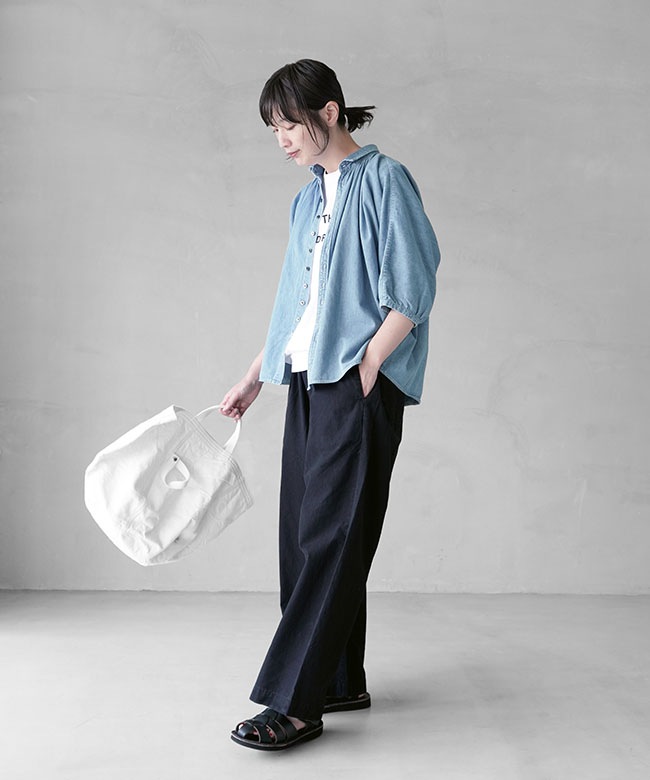 36-078e]Brocante(ブロカント) デニムグランシャツ デニムシャツ