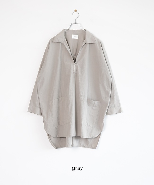 SET-3037]SETTEN(セッテン)バックギャザーロングシャツ 長袖 トップス