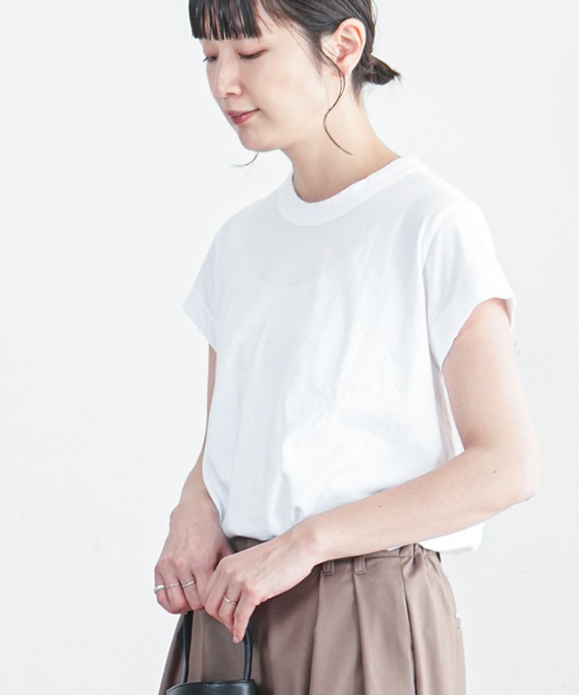 LAITERIE(レイトリー) 別注サイズあり ふわふわ天竺フレンチスリーブ