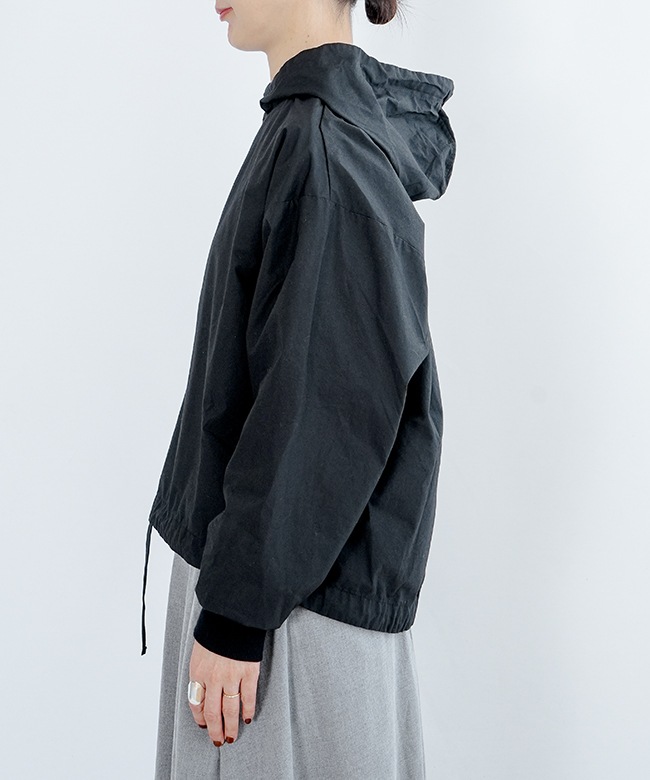 3-739944]Midi Umi(ミディウミ) フード付きプルオーバーシャツ