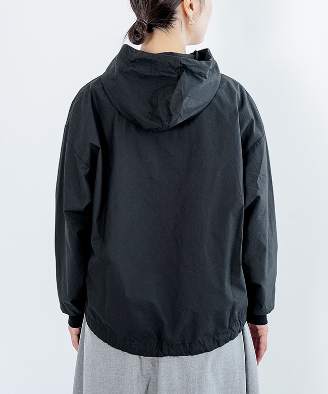 3-739944]Midi Umi(ミディウミ) フード付きプルオーバーシャツ