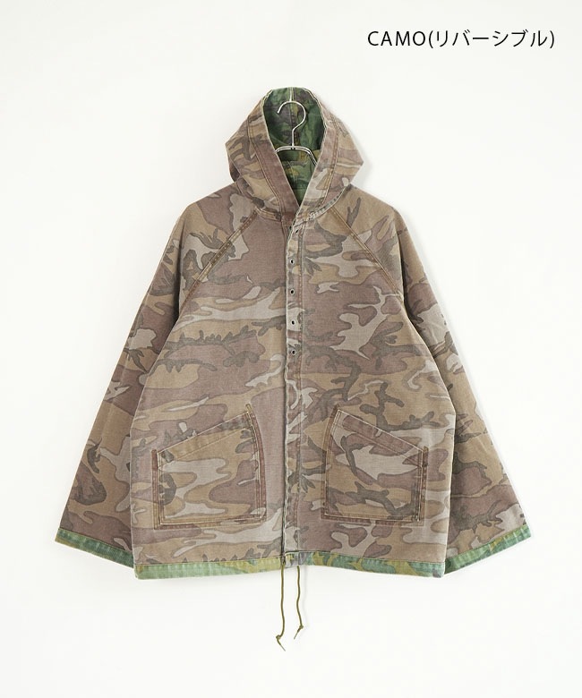 SX143]NEEDLES(ニードルズ) Reversible Hooded Coat - Camo Twill
