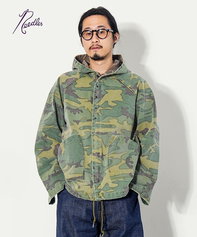 SX143]NEEDLES(ニードルズ) Reversible Hooded Coat - Camo Twill