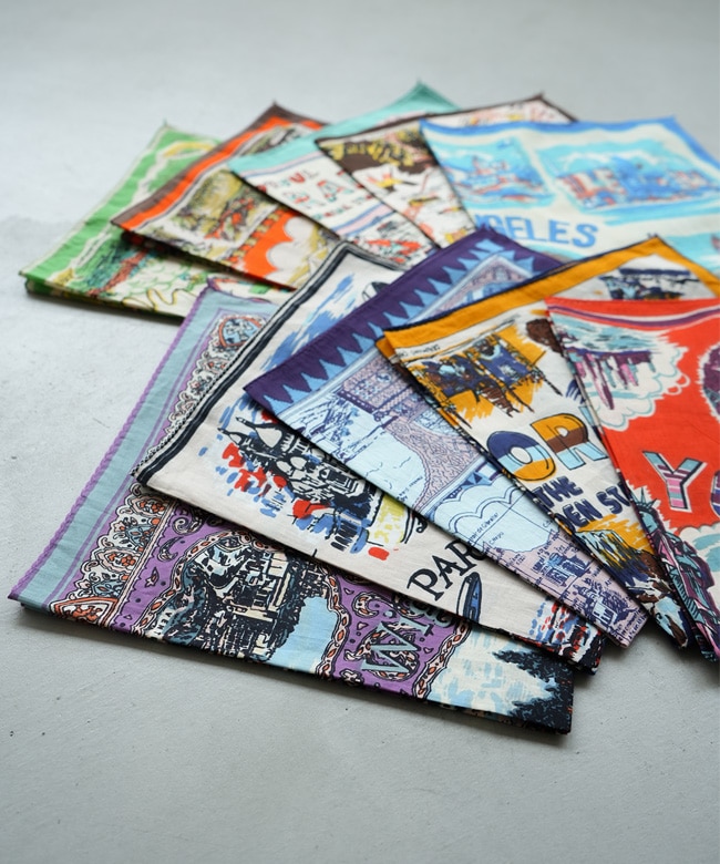 BINDU(ビンドゥ)マッププリントバンダナ50×50 スカーフ バンダナ