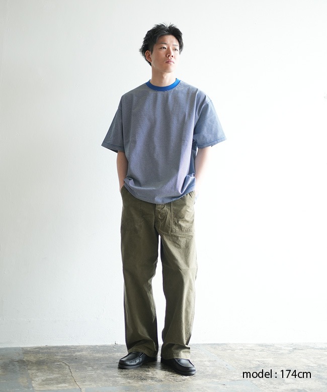 EVCON(エビコン) MERCERIZATION BORDER WIDE S/S TEE マーセ