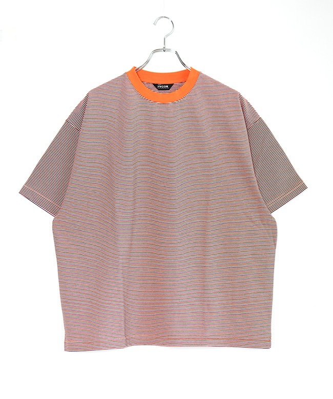 EVCON(エビコン) MERCERIZATION BORDER WIDE S/S TEE マーセ