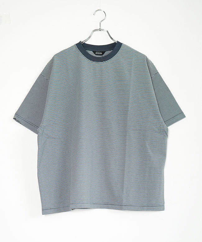 EVCON(エビコン) MERCERIZATION BORDER WIDE S/S TEE マーセ