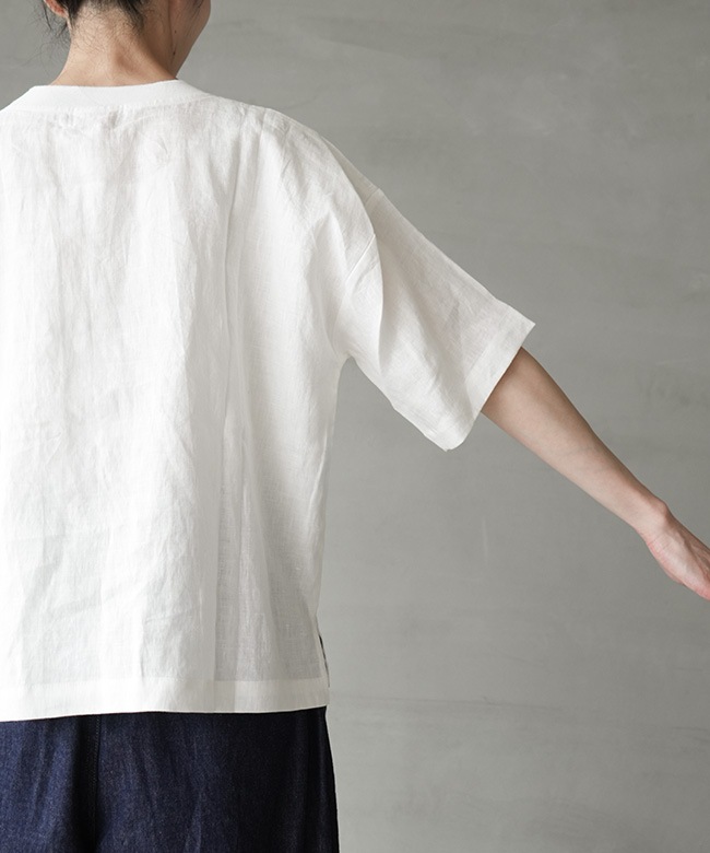 mao made リネンサークルプリント　Tシャツ SALE 30%OFF】mao made(マオメイド) 別注 リネンサークルプリントPO