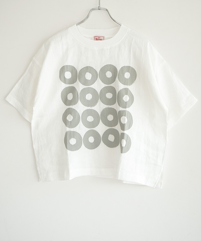 mao made リネンサークルプリント　Tシャツ SALE 30%OFF】mao made(マオメイド) 別注 リネンサークルプリントPO