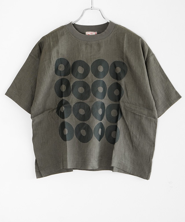 mao made リネンサークルプリント　Tシャツ SALE 30%OFF】mao made(マオメイド) 別注 リネンサークルプリントPO