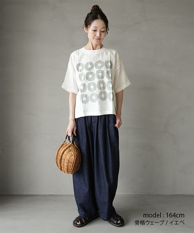 SALE 20%OFF】mao made(マオメイド) 別注 リネンサークルプリントPO