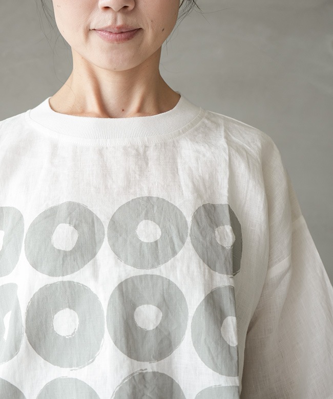 SALE 30%OFF】mao made(マオメイド) 別注 リネンサークルプリントPO