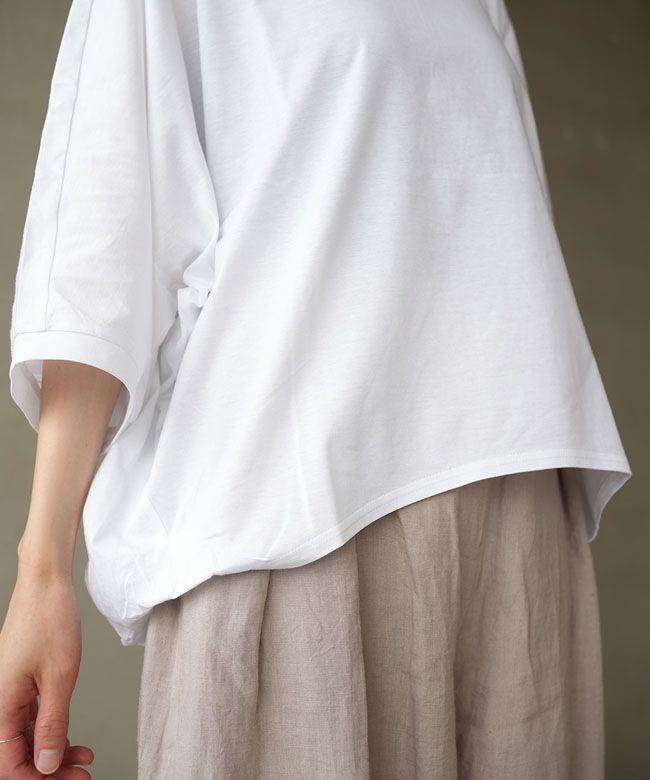 SALE 30%OFF】mizuiro ind(ミズイロインド) boat neck cocoon P/O