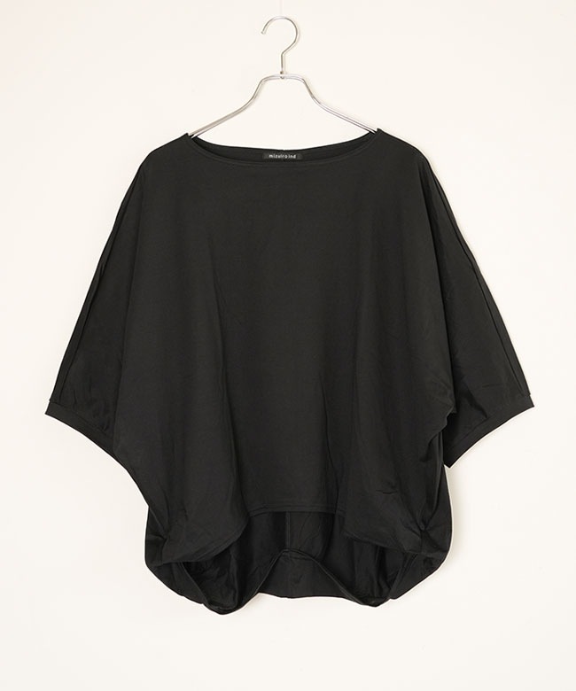 IDEAL HOUSE インドの大運動会/ドスベロ mizuiro ind(ミズイロインド) boat neck cocoon P/O ボートネック
