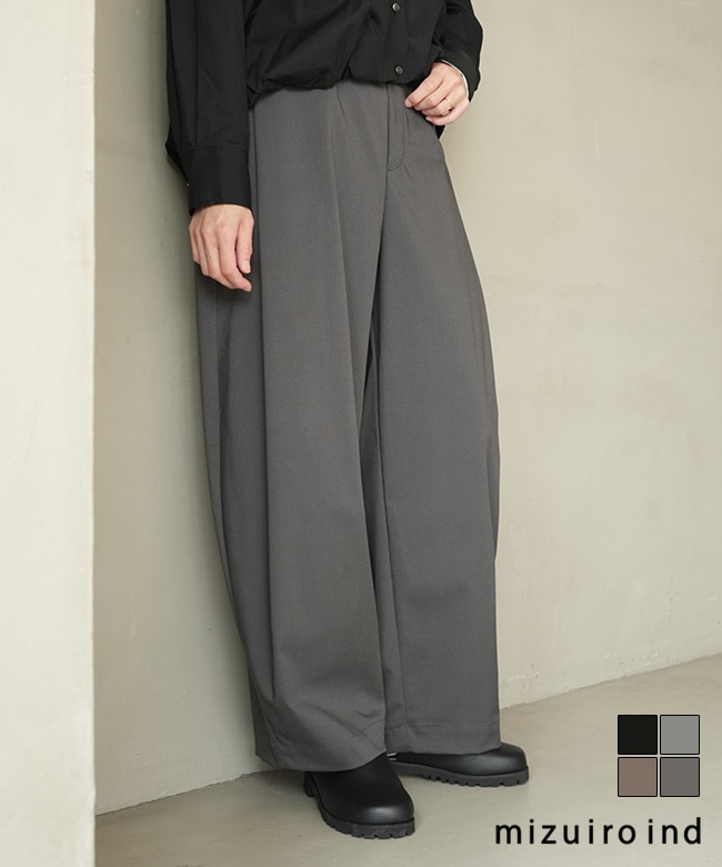 mizuiro ind(ミズイロインド)deep tuck PT ディープタックパンツ