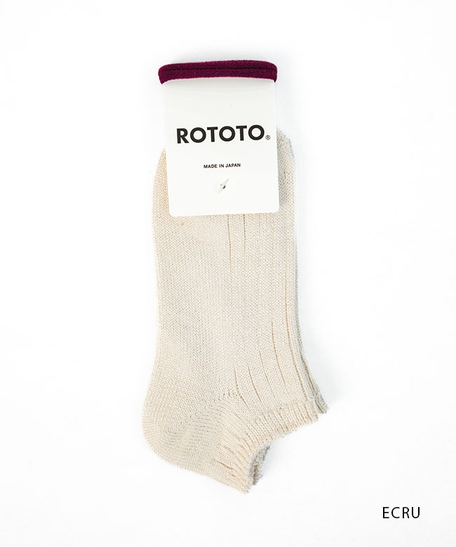 ROTOTO(ロトト)LINEN COTTON RIBBED SHORT SOCKS 靴下 ソックス