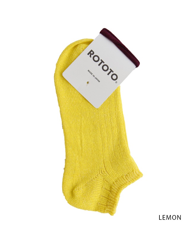 R1463]ROTOTO(ロトト)LINEN COTTON RIBBED SHORT SOCKS 靴下 ソックス
