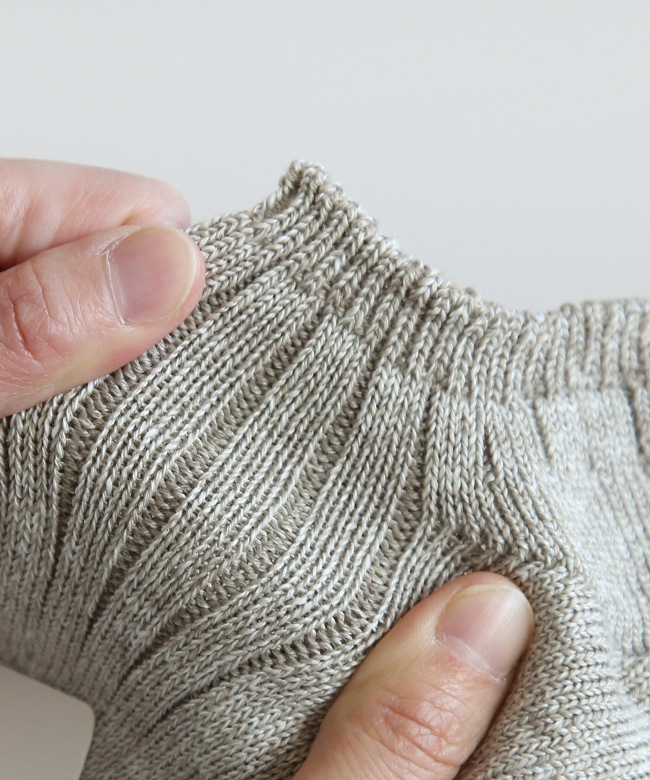 R1463]ROTOTO(ロトト)LINEN COTTON RIBBED SHORT SOCKS 靴下 ソックス