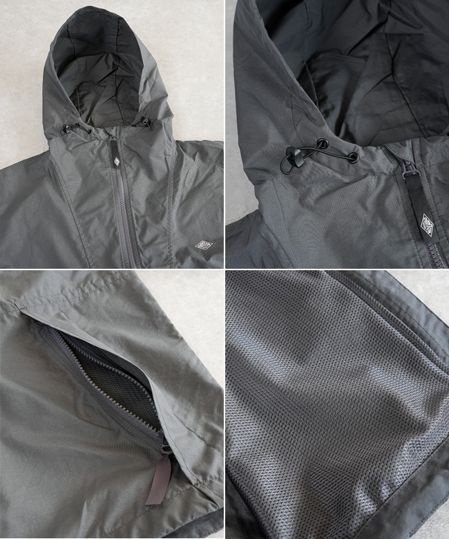 DANTON ダントン】ドローコード付☆ナイロンJK☆M☆グレー