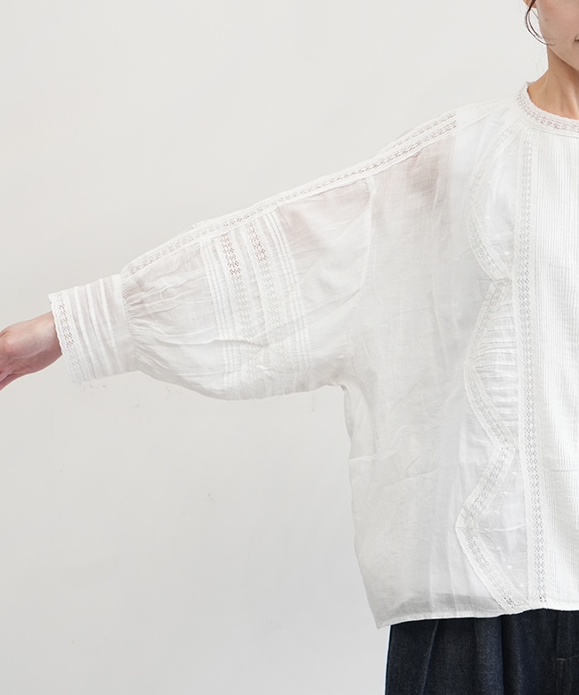 TB25118]tumugu(ツムグ) カディコットンブラウス レディース