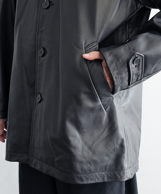UNIVERSAL PRODUCTS.(ユニバーサルプロダクツ) Leather Car Coat