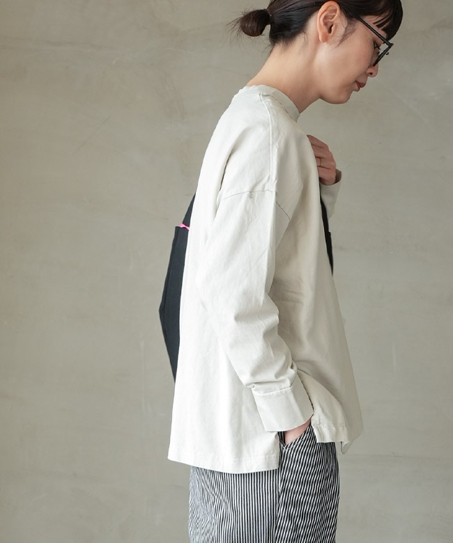 SALE 20%OFF】prit(プリット) 17/1空紡天竺×タオルデニム 切替ビッグ