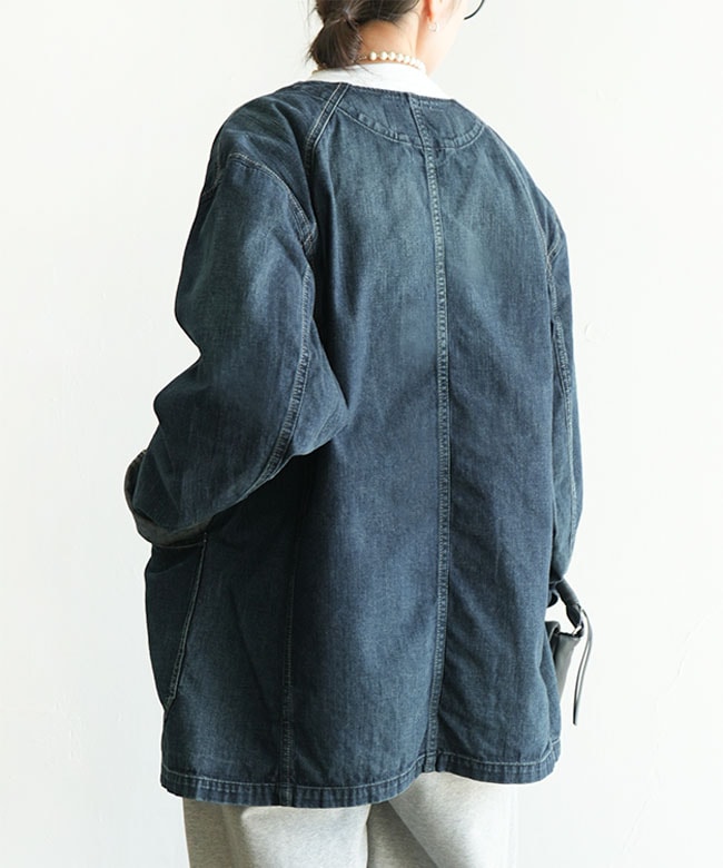 【新品】エメラルドグリーン　衣装　長身さんに♡ 25AMSJK01]THE SHINZONE(ザ シンゾーン) NO COLLAR COVERALL