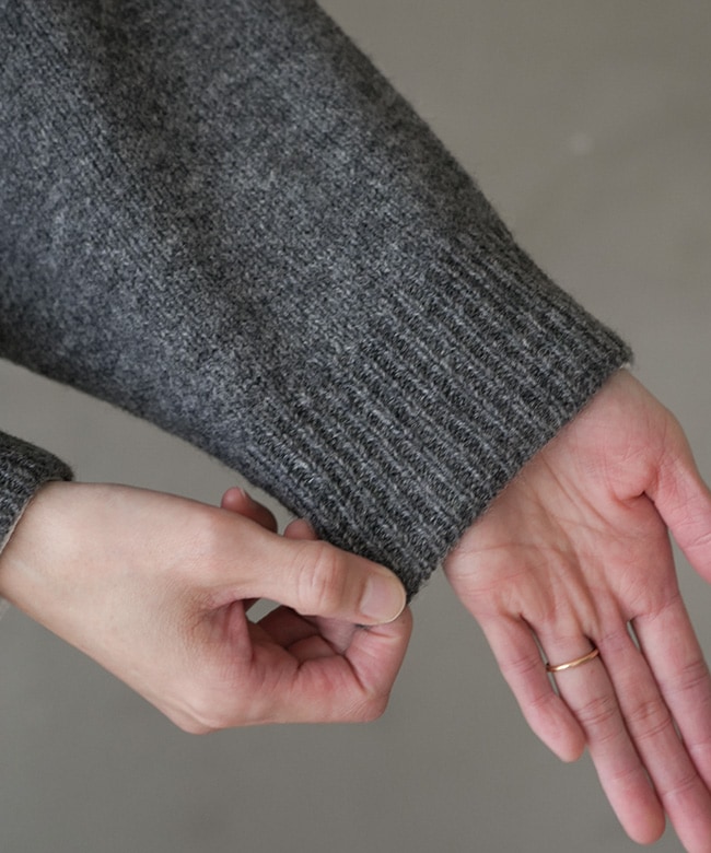 250467]ICHI(イチ) シェットランドウールワイドプルオーバー