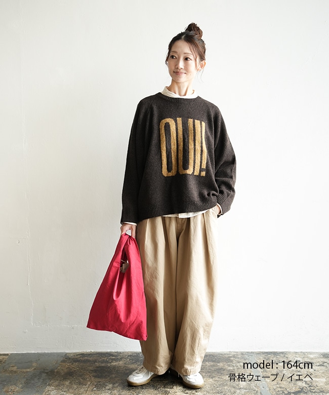 250467]ICHI(イチ) シェットランドウールワイドプルオーバー