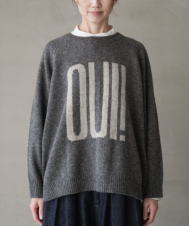 250467]ICHI(イチ) シェットランドウールワイドプルオーバー