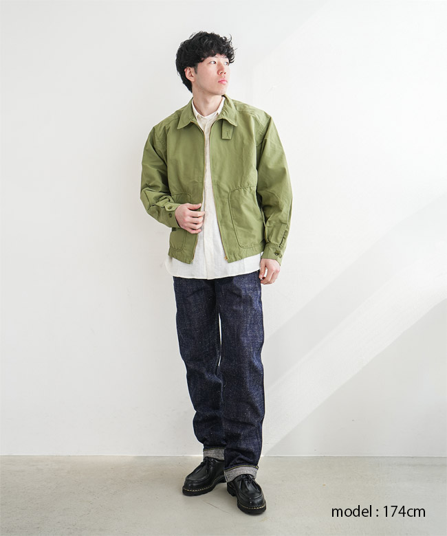 SC40301A]SUGAR CANE(シュガーケーン) 砂糖黍製 14oz. 琉球藍混左綾