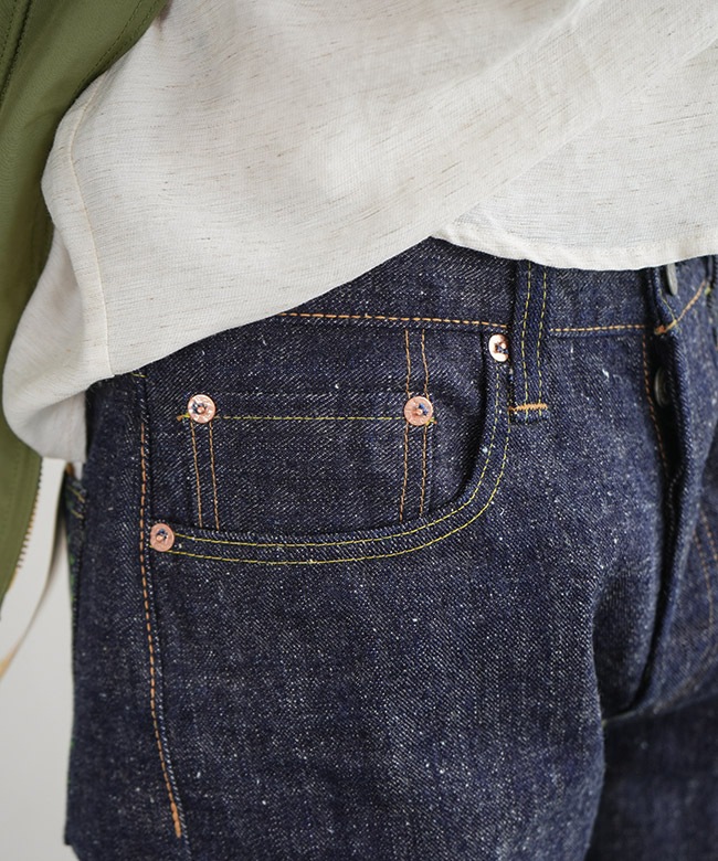 SUGAR CANE(シュガーケーン) 砂糖黍製 14oz. 琉球藍混左綾DENIM メンズ