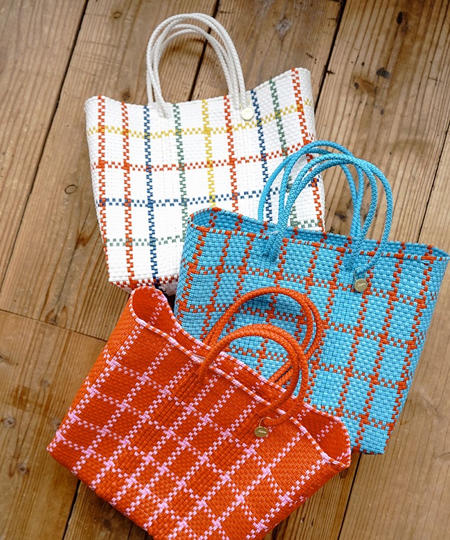 ハンドメイドチューリップハット&ポーチポシェット、トートバッグ Letra(レトラ)LATTICE MERCADO BAG ラティスメルカドバッグ トート