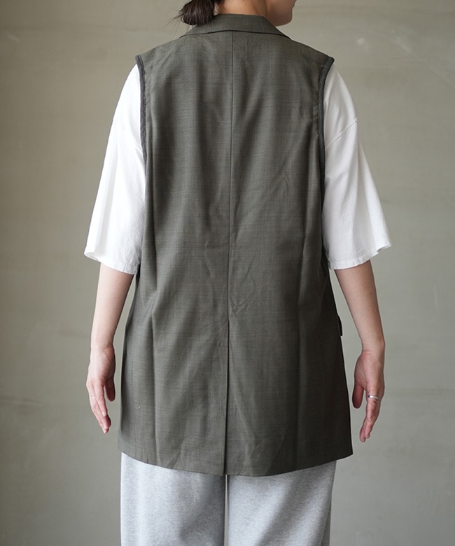 sunny side up(サニーサイドアップ)RE TAILORED VEST リメイク