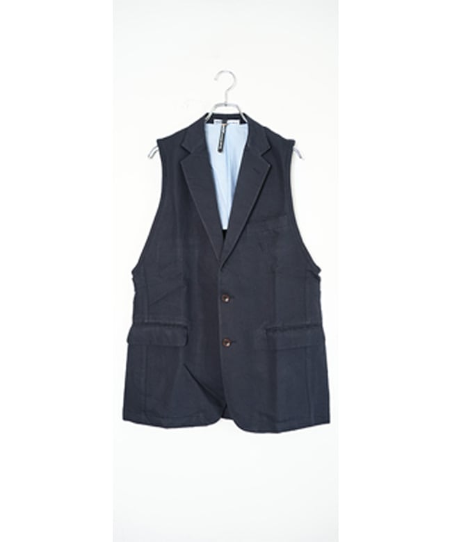 sunny side up フレームワーク別注テーラードベスト　ピンバッジ付き sunny side up(サニーサイドアップ)RE TAILORED VEST リメイク