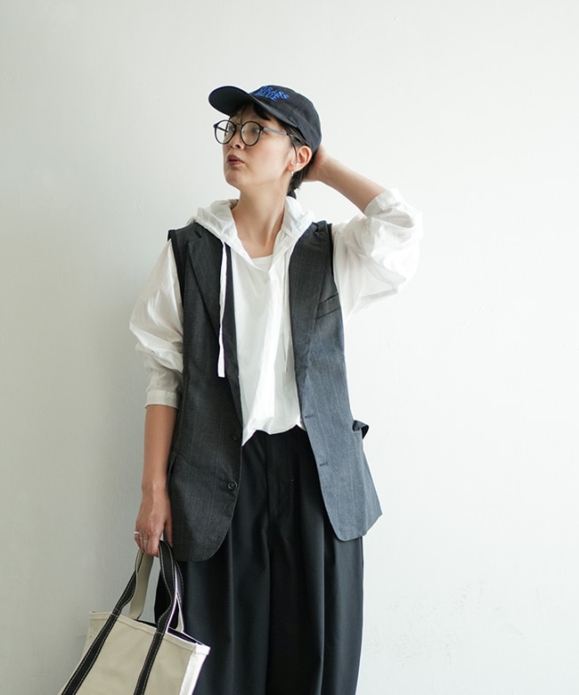 sunny side up(サニーサイドアップ)RE TAILORED VEST リメイク