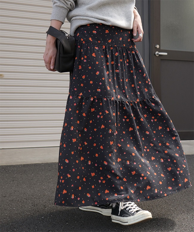THE SHINZONE(ザ シンゾーン)TINY BLOSSOM PRINTED SKIRT タイニー