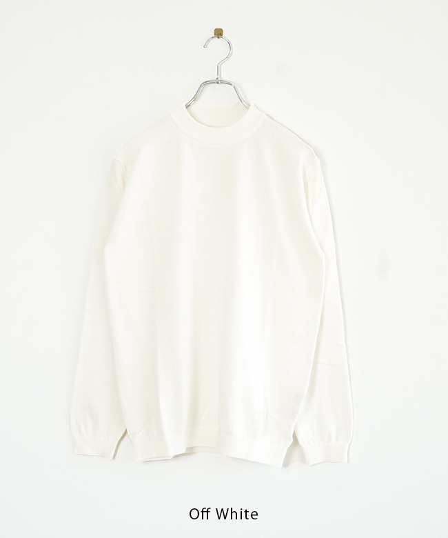 M2310]MOONCASTLE(ムーンキャッスル)ICE COTTON LONG MOCK NECK(アイス