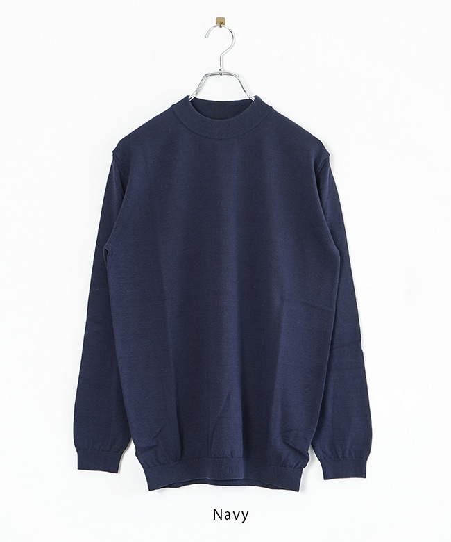 M2310]MOONCASTLE(ムーンキャッスル)ICE COTTON LONG MOCK NECK(アイス