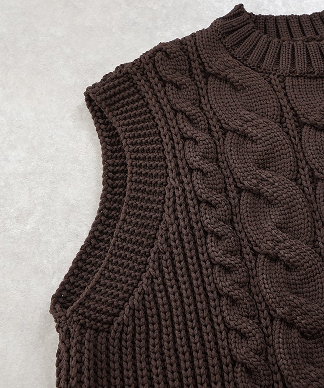 SALE 50%OFF】mao made(マオメイド) JAPAN KNIT BIG CABLE ニット
