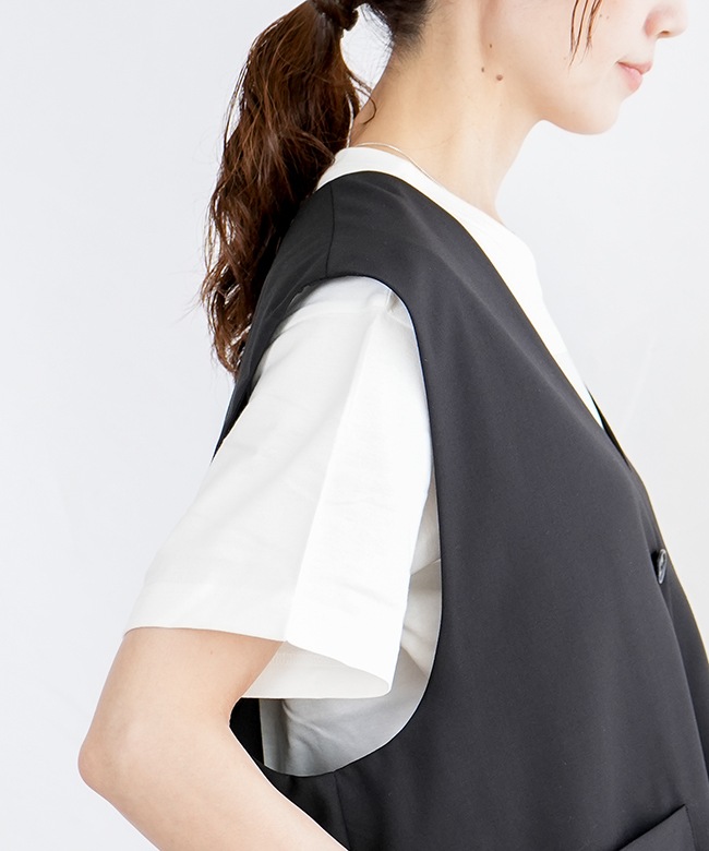 SALE 30%OFF】◇SOLAMONAT LARME(ソラモナラーム) ベスト ノーカラー V