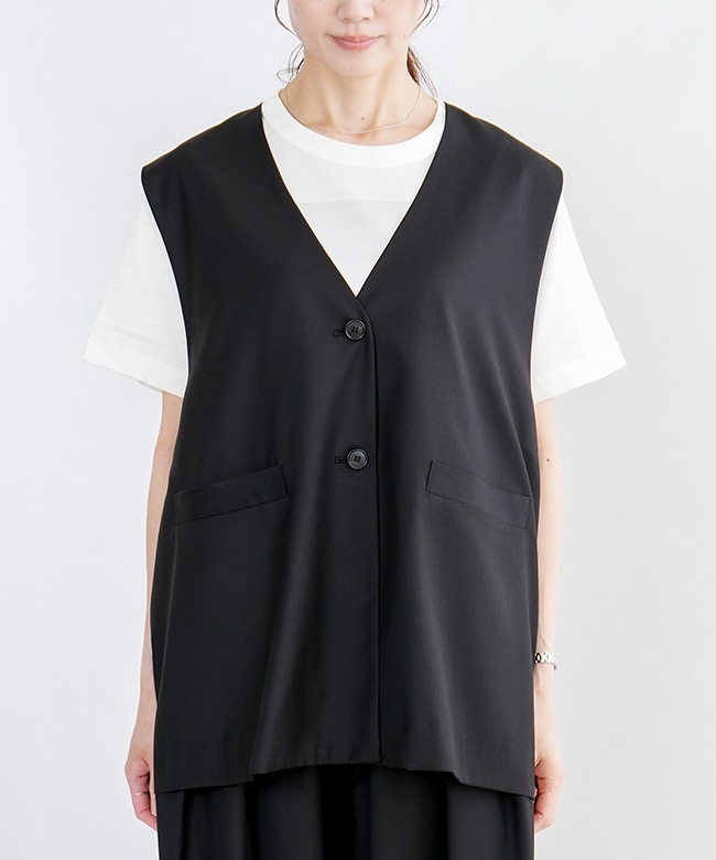 SALE 30%OFF】◇SOLAMONAT LARME(ソラモナラーム) ベスト ノーカラー V