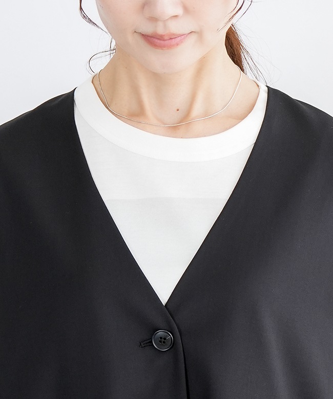 SALE 30%OFF】◇SOLAMONAT LARME(ソラモナラーム) ベスト ノーカラー V