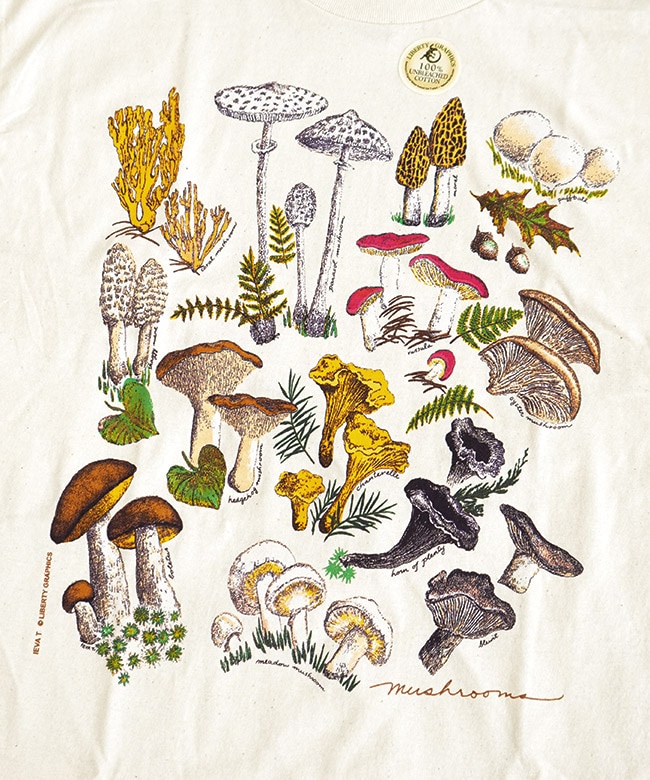 y8u]LIBERTY GRAPHICS(リバティグラフィックス) MUSHROOMS Tシャツ