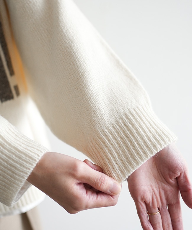 250468]ICHI(イチ) シェットランドウールワイドプルオーバー