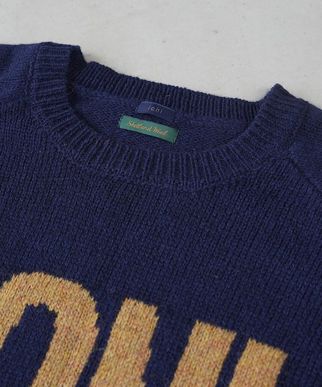 250468]ICHI(イチ) シェットランドウールワイドプルオーバー