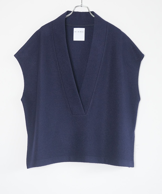 SI-HIRAI(スーヒライ) V-NECK PO GILLET Vネックプルオーバージレ