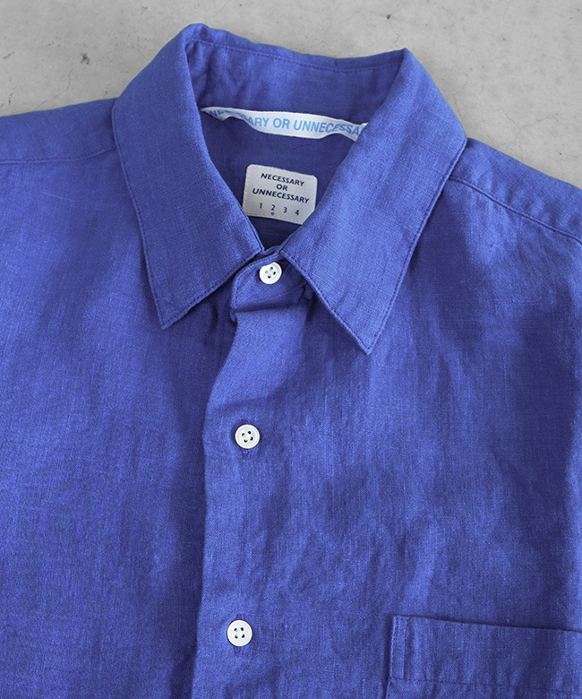 【美品】NECESSARY or UNNECESSARY WWSHIRT リネン SALE 20%OFF】NECESSARY or UNNECESSARY/N.O.UN(ネセサリーオアアン