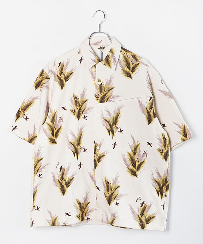 【SALE 30%OFF】wfeld(フェルド) Meadow Birds Shirt メドウバーズシャツ メンズ トップス 半袖 [WF ...