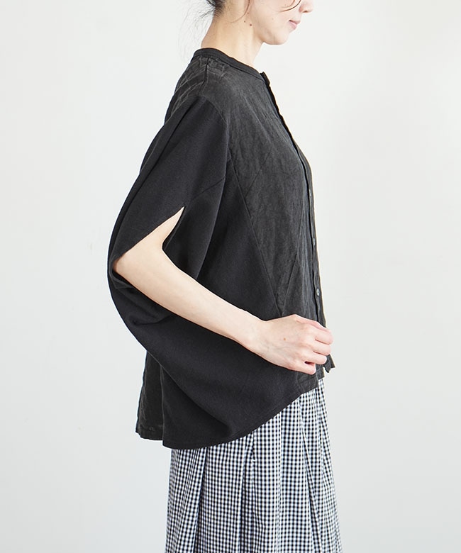SALE 30%OFF】grin(グリン) ミニ畦ワッフルポンチョ折り紙カーディガン